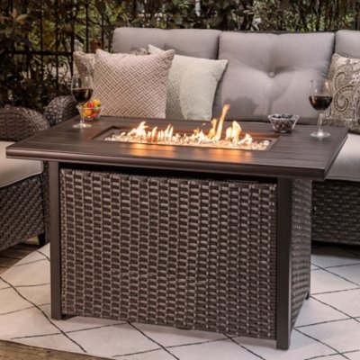 Nuu Garden Outdoor 43" Fire Pit Table, Brown