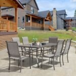 Nuu Garden Outdoor Dining Table and 6 Chairs, Gray