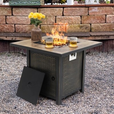 Nuu Garden Outdoor Fire Pit Table, Brown