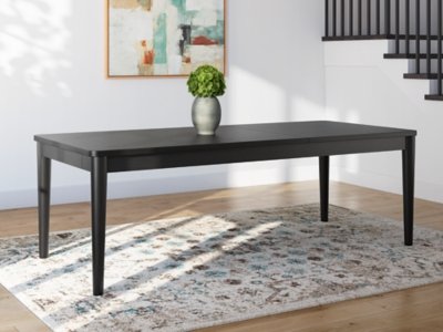 Portdown Dining Extension Table, Black, Wood