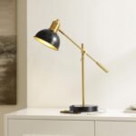 Safavieh Amur Table Lamp With USB Port, Black/Brass