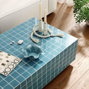 TOV Furniture Mixie Indoor / Outdoor Coffee Table, Blue