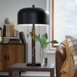 Alanbert Table Lamp, Brown/Black