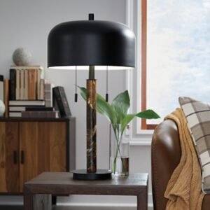 Alanbert Table Lamp, Brown/Black