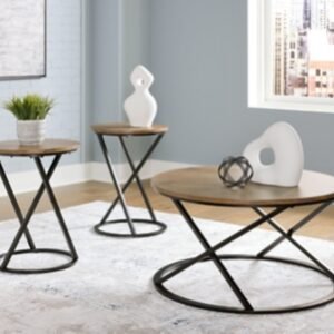 Cassbryn Table (Set of 3), Brown/Black