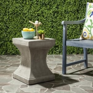 Curby Indoor/Outdoor Accent Table, Gray