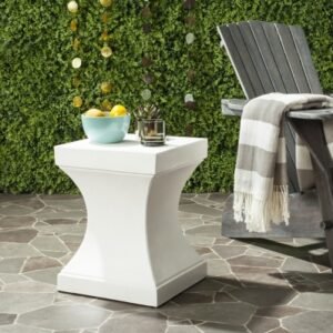 Curby Indoor/Outdoor Accent Table, White