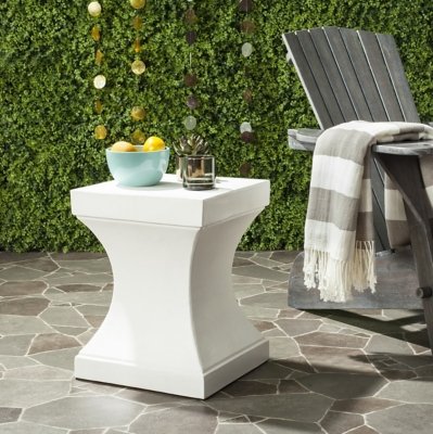 Curby Indoor/Outdoor Accent Table, White