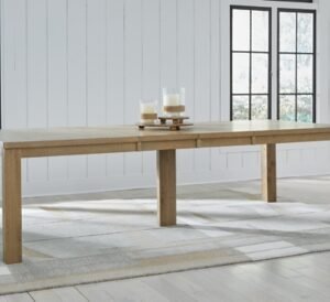 Galliden Dining Extension Table, Light Brown, Wood