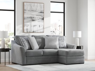 Lealand Heights Performance Fabric Sofa Chaise, Steel