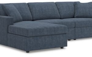 Modmax 3-Piece Performance Fabric Modular Sofa Chaise, Ink