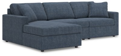 Modmax 3-Piece Performance Fabric Modular Sofa Chaise, Ink