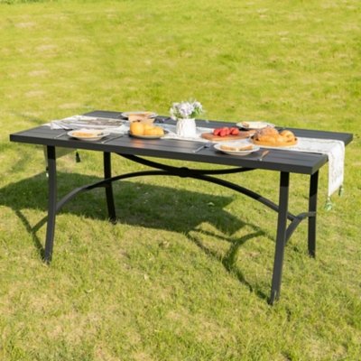 Nuu Garden Outdoor Dining Table, Black