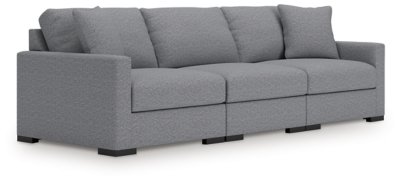 Omaha by Ashley 3-Piece Modular Performance Fabric Sofa, Salt and Pepper