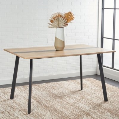 Safavieh Leith Dining Table, Natural/Black
