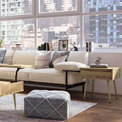 Simpli Home Jager Side Table, Natural