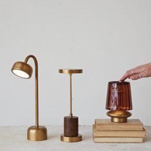 Storied Home Lean Table Lamp, Gold