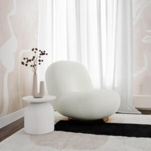 TOV Furniture Aloe Side Table, White