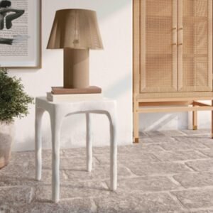 TOV Furniture Skully Side Table, Cream