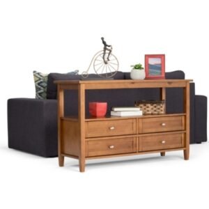 Warm Shaker 48" Console Table, Light Golden Brown