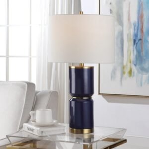 Exalted Living Cylinders Table Lamp, Blue