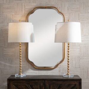 Exalted Living Hourglass Table Lamp, Gold