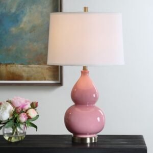 Exalted Living Illuminate Table Lamp, Pink