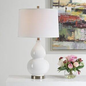 Exalted Living Illuminate Table Lamp, White