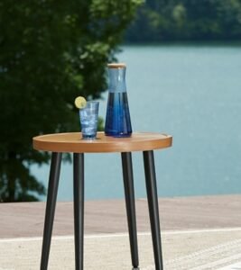 Horizon Hall Outdoor End Table, Two-tone Brown