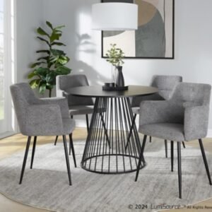 LumiSource Canary Dining Table, Black