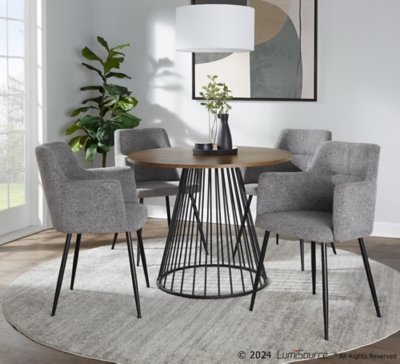 LumiSource Canary Dining Table, Walnut