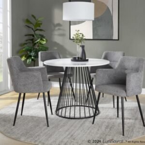 LumiSource Canary Dining Table, White