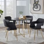 LumiSource Cosmo Dining Table, Black