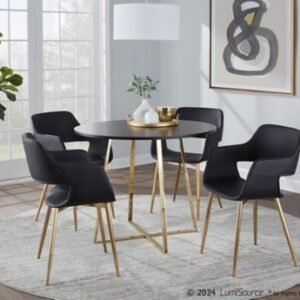 LumiSource Cosmo Dining Table, Black