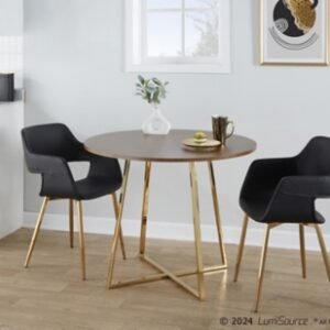LumiSource Cosmo Dining Table, Walnut