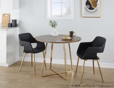 LumiSource Cosmo Dining Table, Walnut