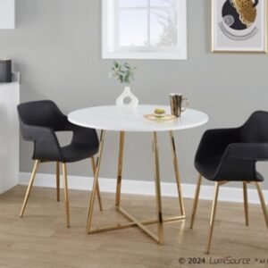 LumiSource Cosmo Dining Table, White