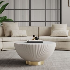 Manhattan Comfort Anderson Coffee Table, Cream