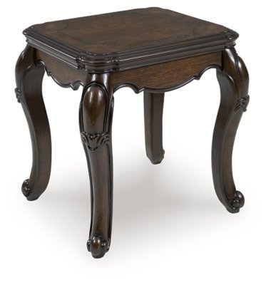 Maylee End Table, Dark Brown
