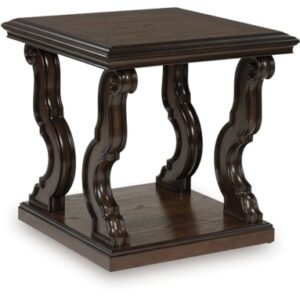 Maylee End Table, Dark Brown