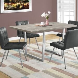 Monarch Specialties Flynn Dining Table, Dark Taupe