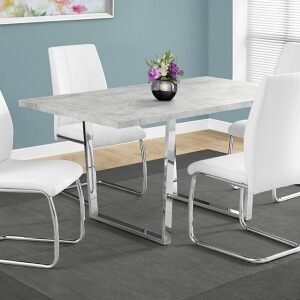 Monarch Specialties Flynn Dining Table, Light Gray