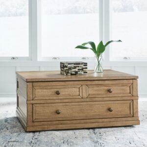 Sharlance Lift-Top Coffee Table, Light Brown