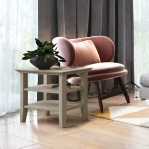 Simpli Home Acadian Narrow Accent Side Table, Distressed Gray