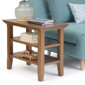 Simpli Home Acadian Narrow Accent Side Table, Light Golden Brown