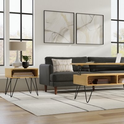 Simpli Home Hunter End Table, Oak