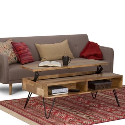Simpli Home Hunter Lift Top Coffee Table, Natural