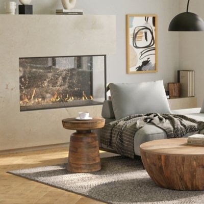 Simpli Home Robbie Accent Table, Walnut Brown