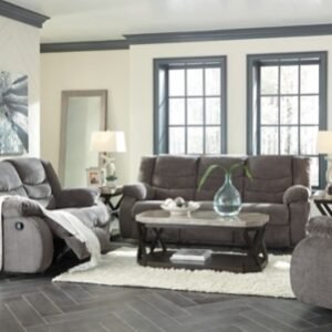 Tulen Manual Reclining Sofa, Loveseat and Recliner Set, Gray