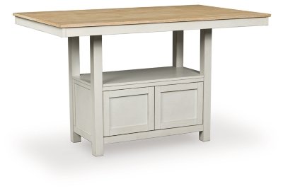 Westlinport Counter Height Dining Table, Antique White/Natural, Wood